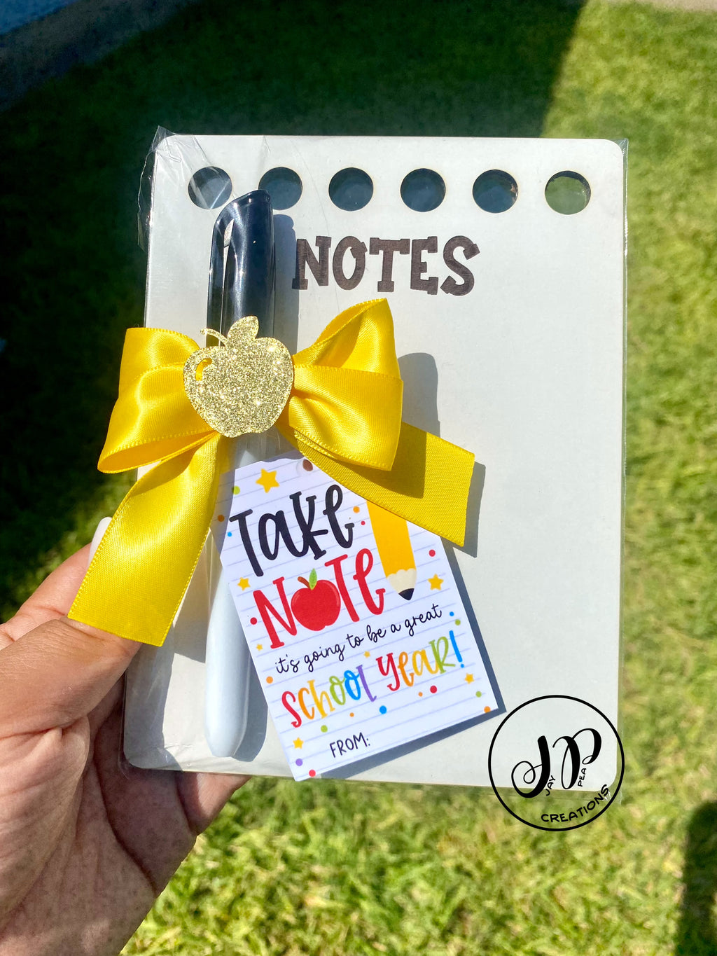 Meet the teacher / first day of school gift dry erase notes board with marker