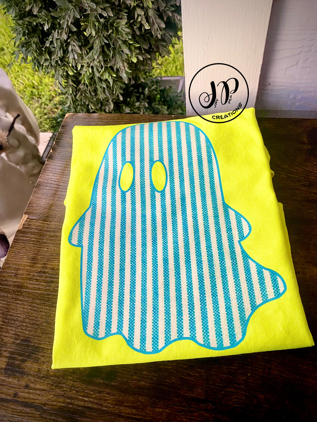 Neon ghost Halloween tee