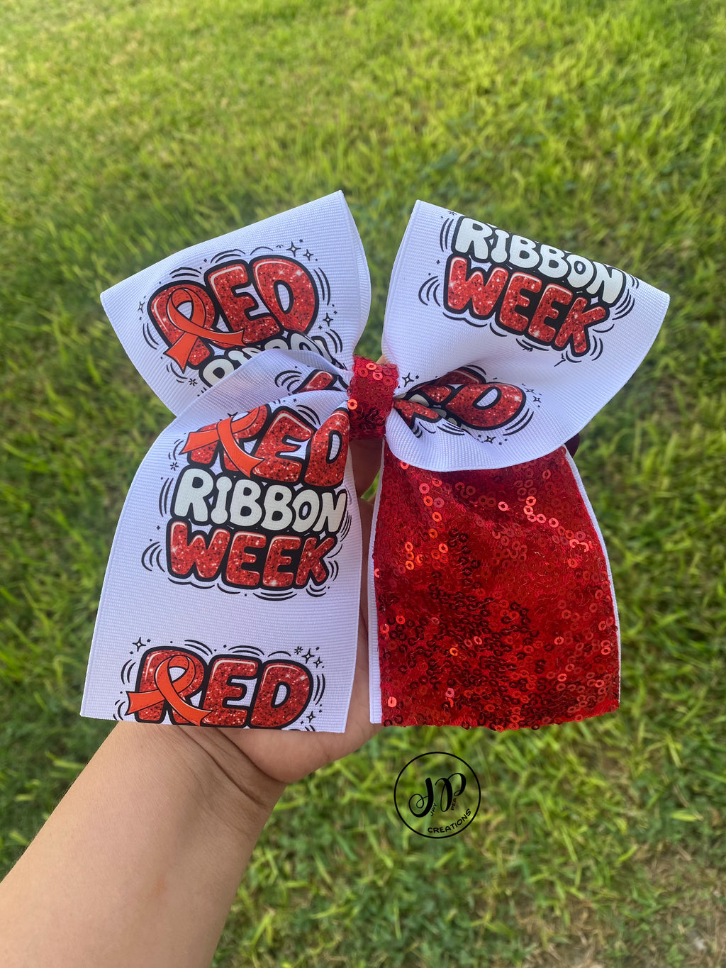 Red ribbon week bow