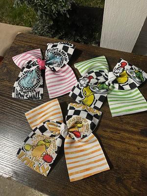 Handmade bow  seuss