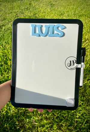 Dry erase board personalized
