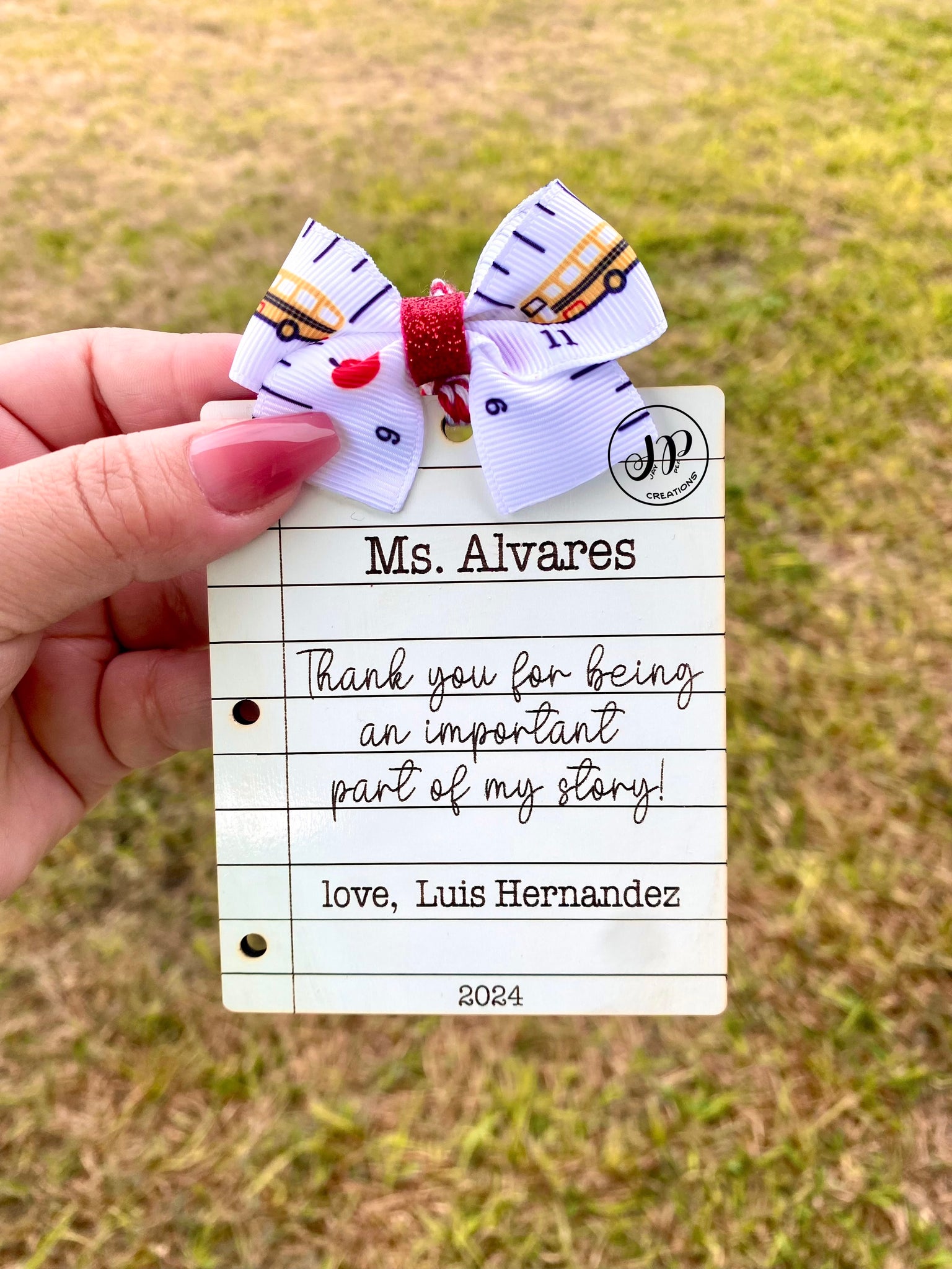 Engraved Teacher gift important part of my story ornament keepsake