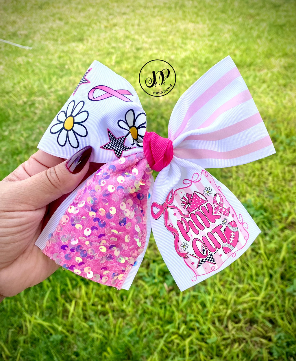 Pink out bow