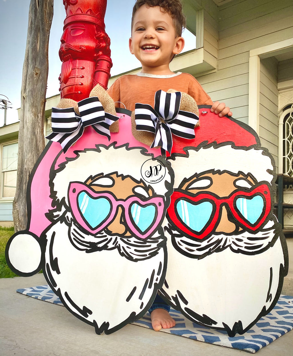 Santa with sunglasses door hanger