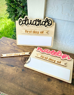 Interchangeable first day of school sign 2024