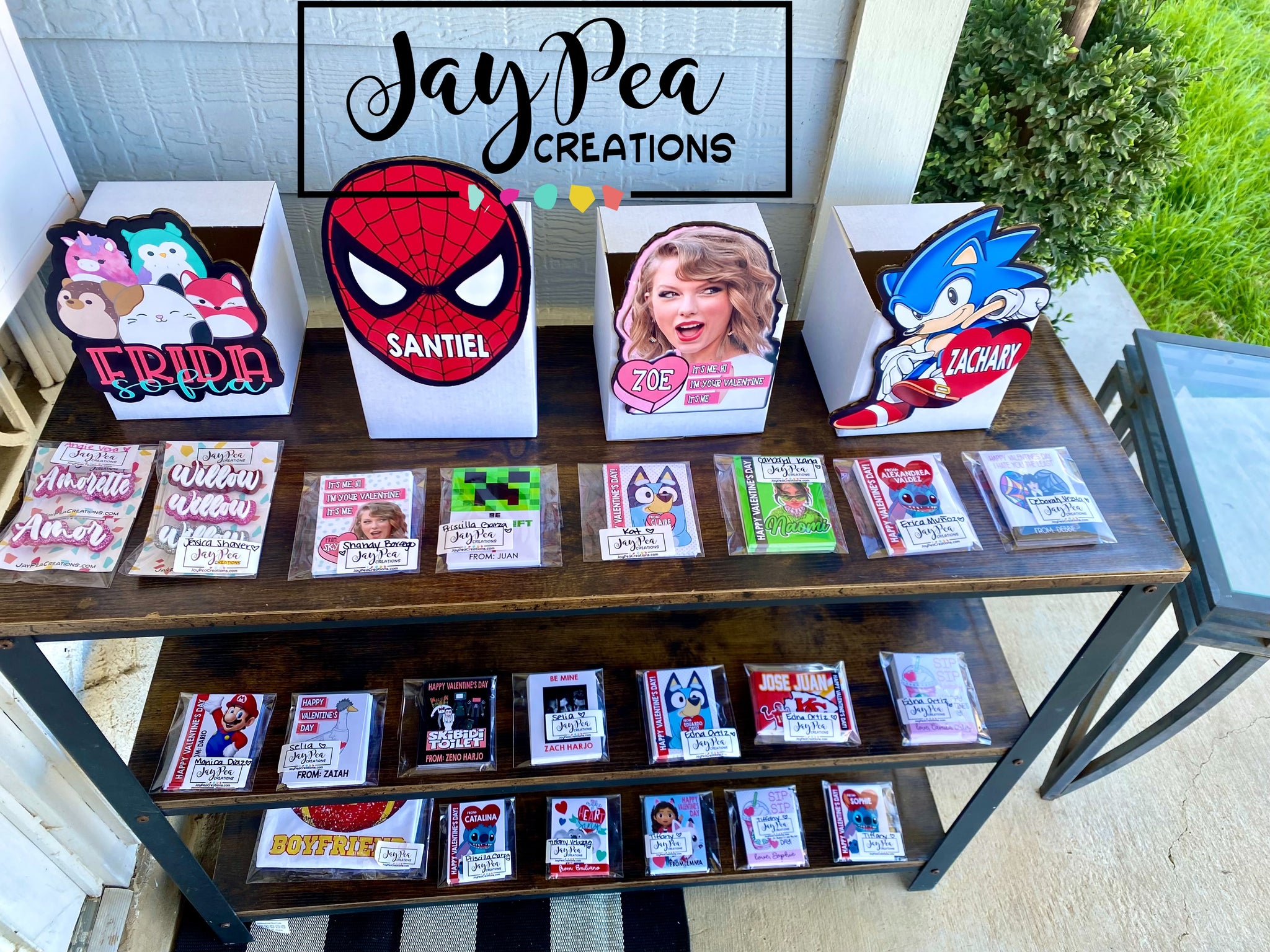 Valentines cards with name