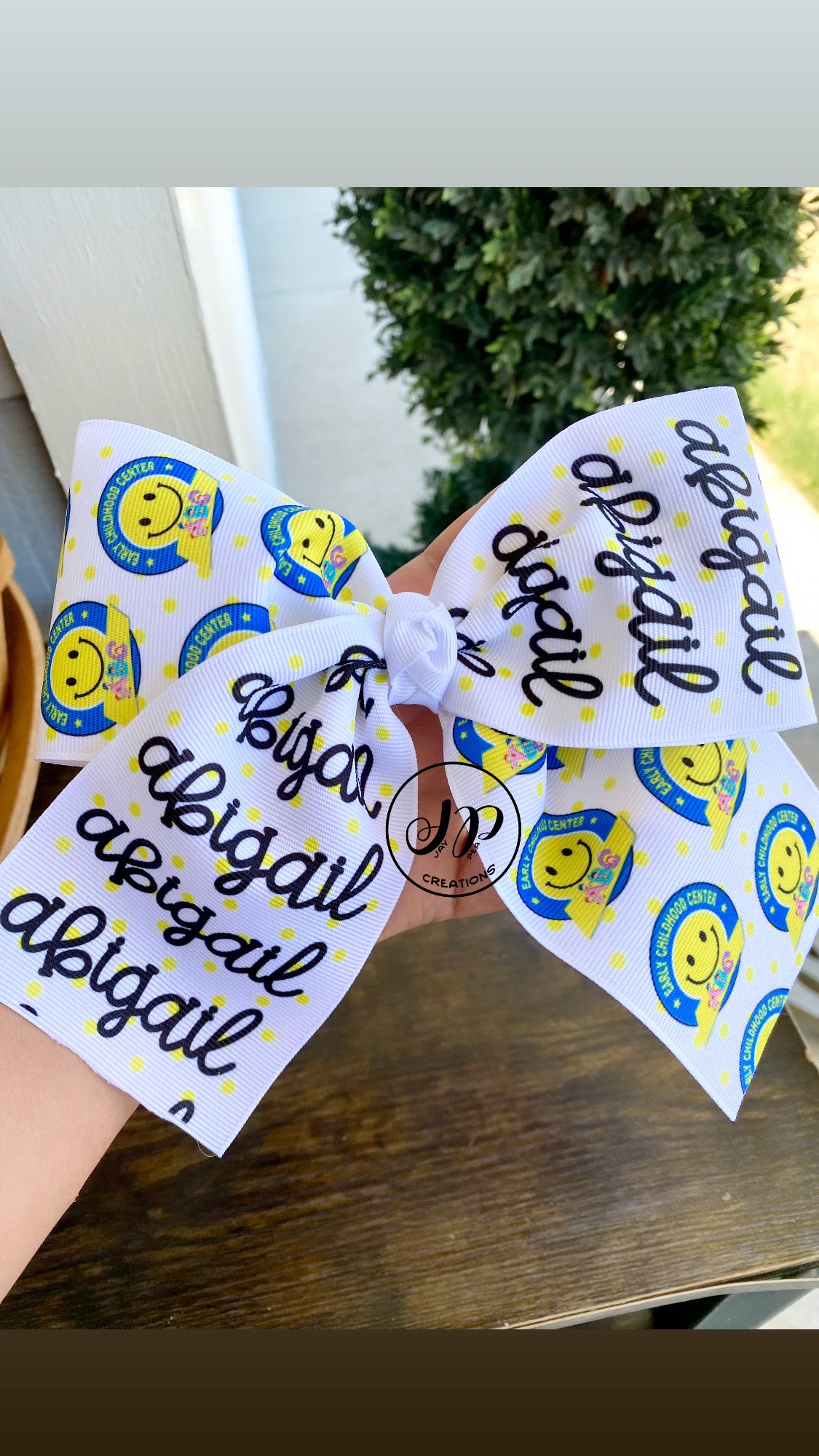 School bows personalized