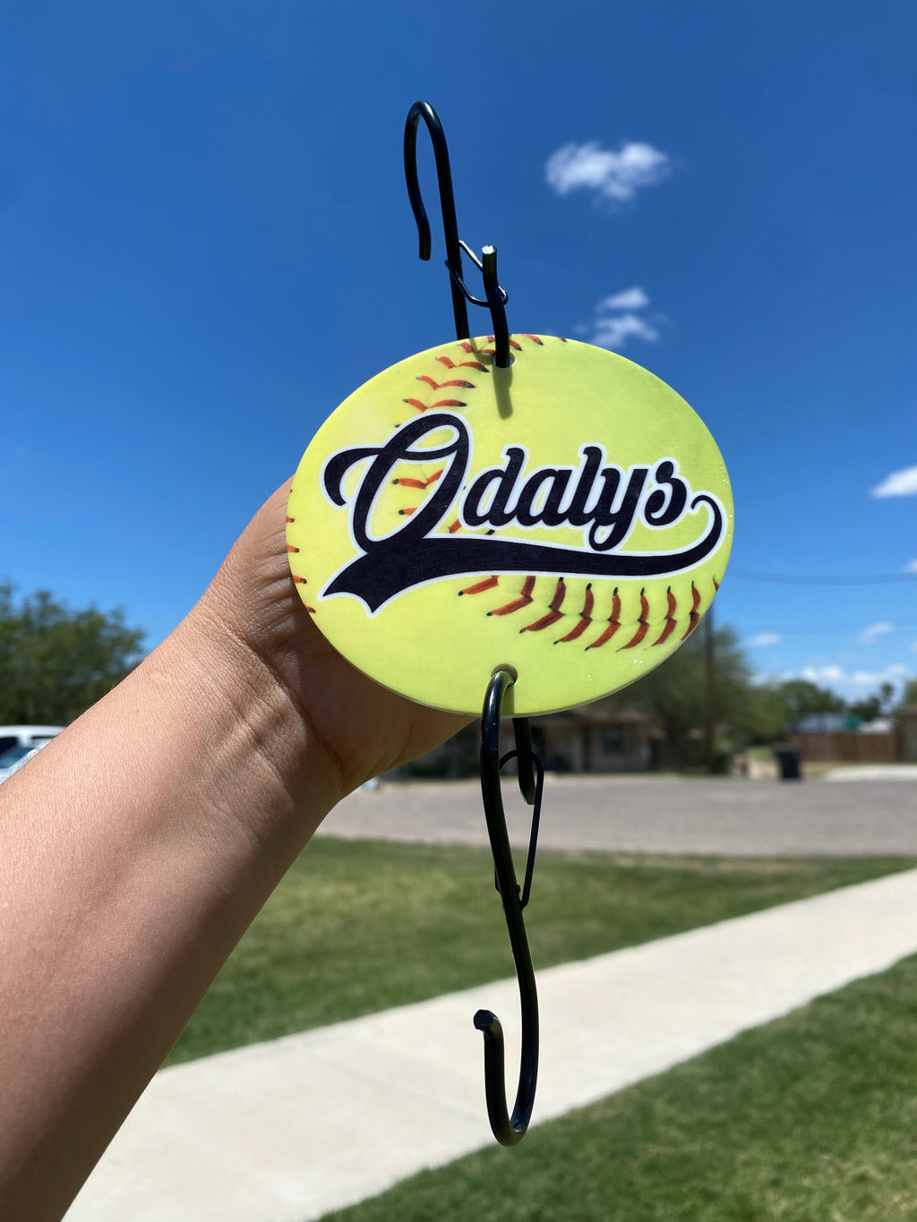 Softball helmet hangers