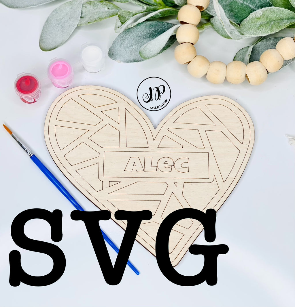 SVG Valentines day heart PAINT KIT