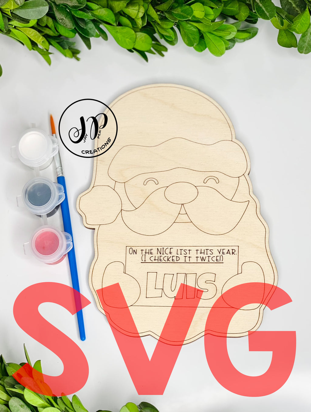 SVG Christmas Santa paint kit